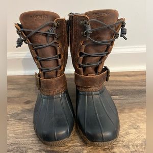 Sperry Top Sider STS95908 Saltwater Misty Rain Duck Boots Leather Womens Size 6M